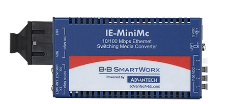 Miniature Media Converter, Wide Temp, 100Base-TX/FX, Multi-mode 1300nm, LFPT, 5km, ST type, w/ AC adapter